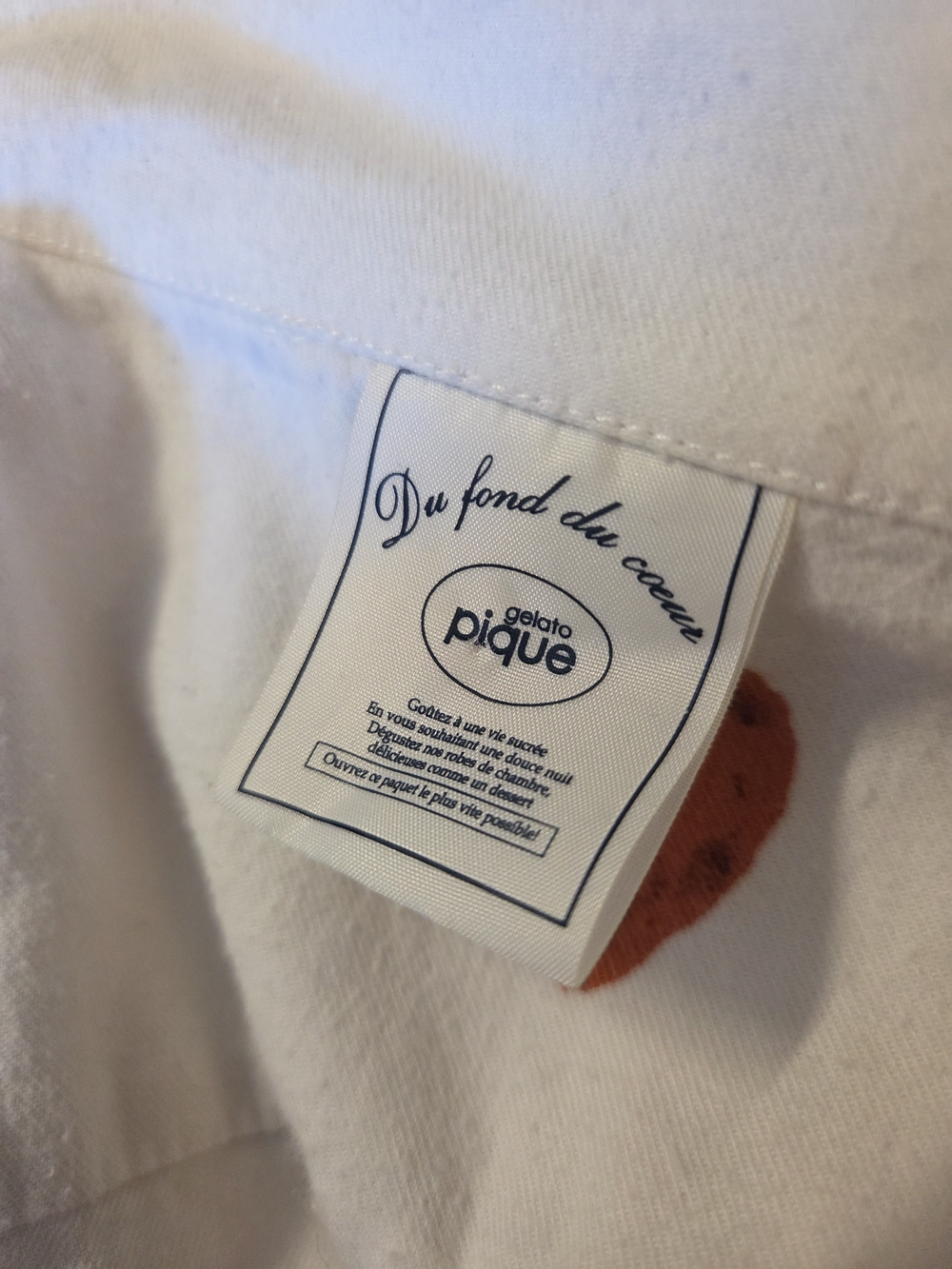 White Strawberry Print Button Down Collared Shirt With Front Pocket Charm - Picture 7 of 9